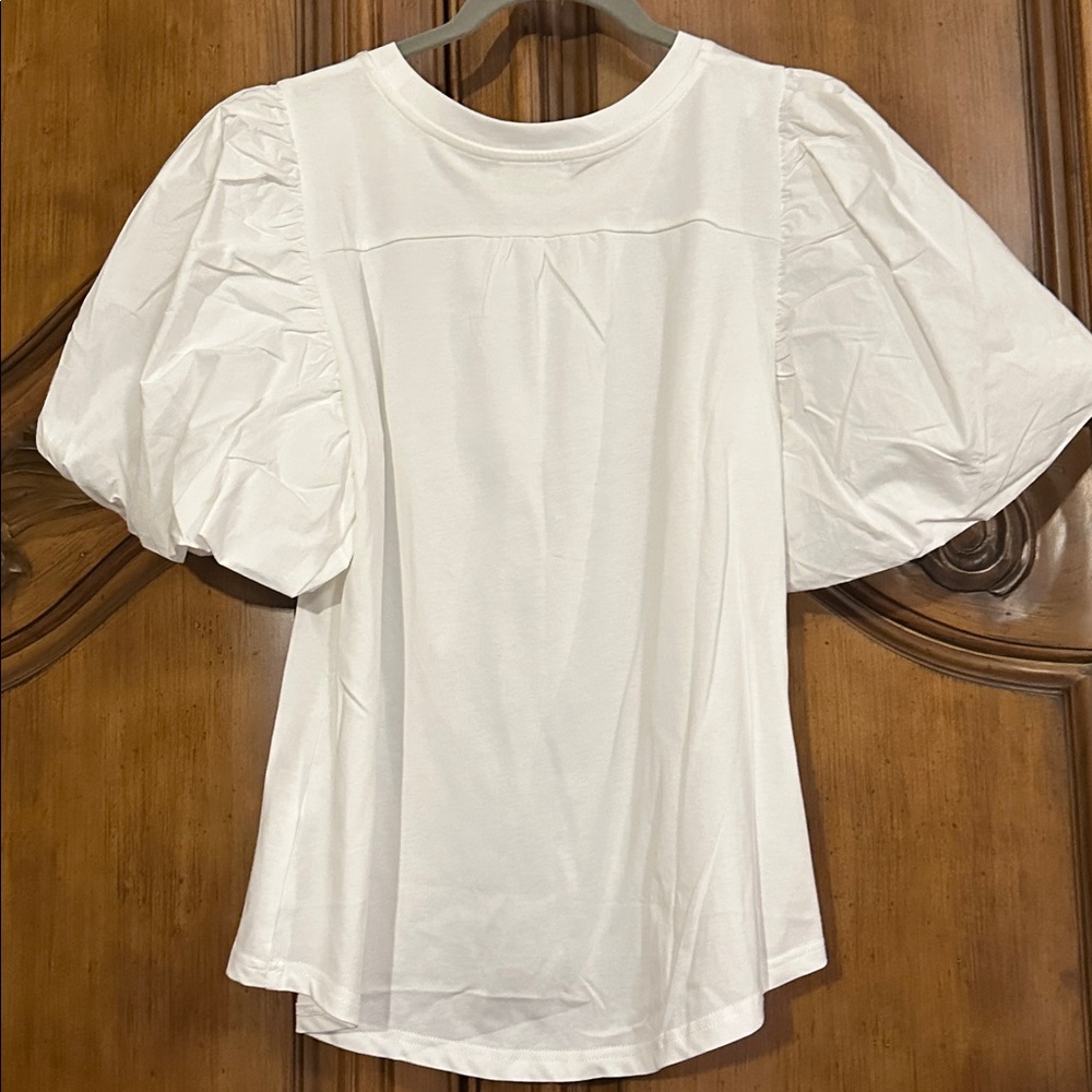 New Oversized Puff Sleeve Elevated Basic Basic Wh… - image 7